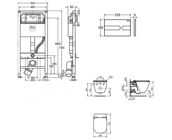 унитаз с инсталляцией 4в1 ideal standard tesi t0079v3 792862 t3527v3 в Астане фото № 2