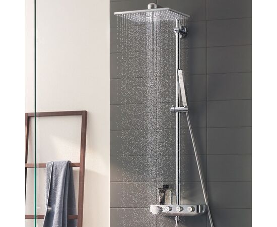 Душевая система с термостатом grohe euphoria smartcontrol system 310 cube duo 26508000, хром в Астане фото № 2