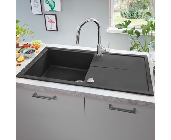 Кухонная мойка grohe k400 31641ap0, черный гранит в Астане фото № 2