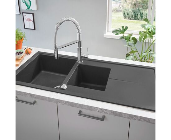 Кухонная мойка grohe k400 31643ap0, черный гранит в Астане фото № 2