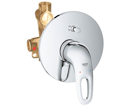 Встраиваемый смеситель для ванны grohe eurostyle 33637003 с механизмом, хром в Астане фото № 1