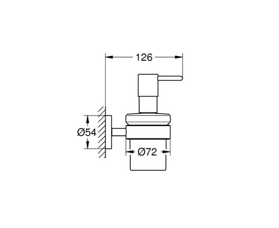 Дозатор жидкого мыла grohe essentials 40448001 с держателем, хром в Астане фото № 2