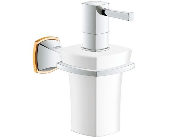 Дозатор жидкого мыла grohe grandera 40627ig0, хром/золото в Астане фото № 1