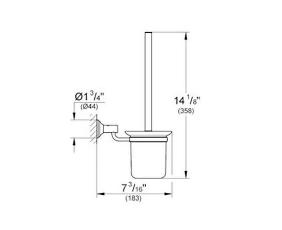 туалетный ершик grohe essentials authentic 40658000, хром в Астане фото № 2