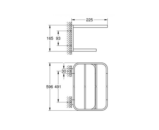 Полка для полотенец grohe selection 41066000, 600, хром в Астане фото № 2