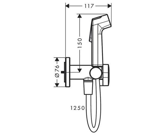 Гигиенический душ hansgrohe bidette 29232140 s 1jet, ecosmart в Астане фото № 2