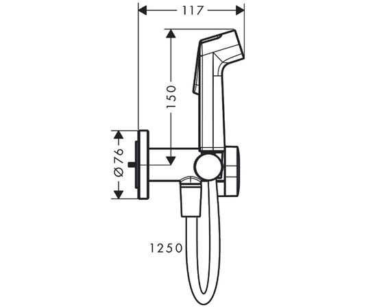 Гигиенический душ hansgrohe bidette 1jet s 29232700 белый матовый в Астане фото № 2