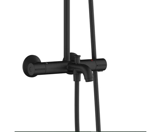 Душевая система hansgrohe vernis blend 26899670 240 черная матовая с термостатом в Астане фото № 5