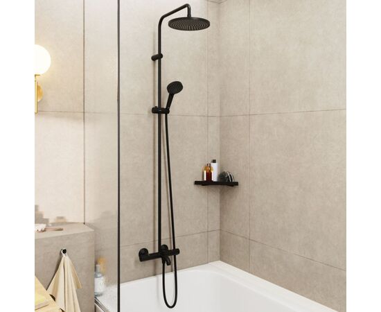 Душевая система hansgrohe vernis blend 26899670 240 черная матовая с термостатом в Астане фото № 2