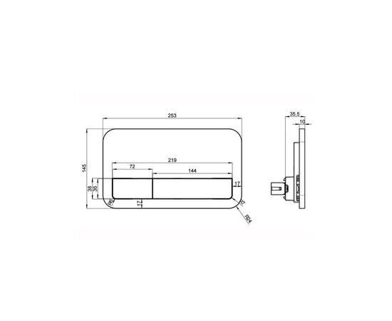 Инсталляция 3в1 villeroy&boch viconnect 92242700, кнопка смыва хром 92249069 в Астане фото № 3