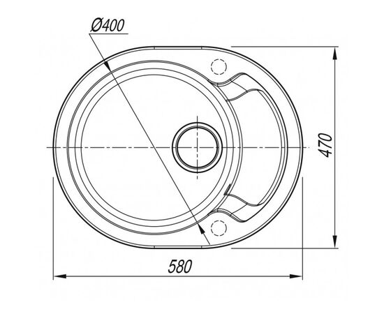 Кухонная мойка dr.gans берта 580, дюна cmc, овальная, 58x47см в Астане фото № 4