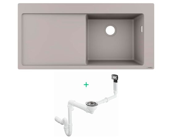 Кухонная мойка hansgrohe s514-f450 43314380 искусственный камень в Астане фото № 1