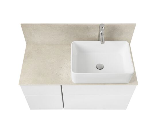 тумба с раковиной 100 см aquaton мишель 1a244101mix40+1a277103mix40 дуб эндгрейн белый в Астане фото № 3