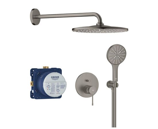 Встраиваемая душевая система grohe essence 25287al0, темный графит матовый в Астане фото № 1