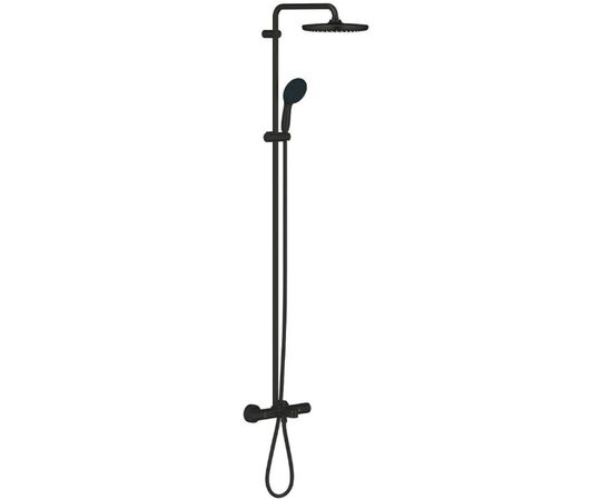 Душевая система grohe tempesta 250 266722431 с термостатом, изливом для ванны, черная в Астане фото № 1