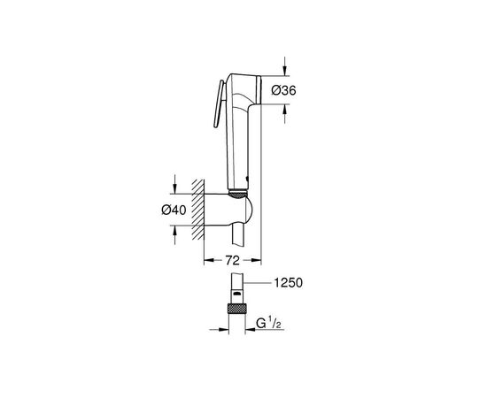Гигиенический душ grohe tempesta-f trigger spray 30 27513da1, теплый закат глянцевый в Астане фото № 2