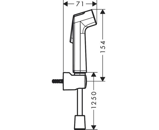 Гигиенический душ hansgrohe bidette 29234000, хром в Астане фото № 2