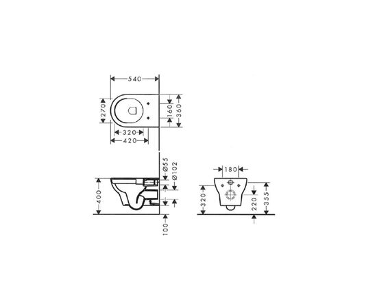 унитаз подвесной hansgrohe gladelake s 60201450, без микролифта, белый в Астане фото № 2