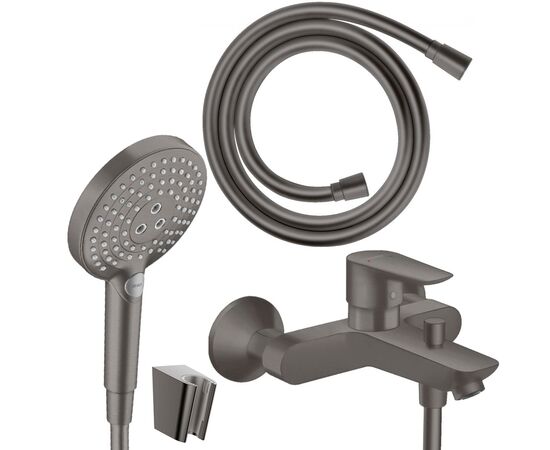 Комплект смесителя для ванны hansgrohe talis e 71740340, цвет черный хром в Астане фото № 1