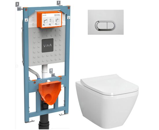 унитаз с инсталляцией 4в1 vitra integra square 7082b003-0075 700-1873 в Астане фото № 1
