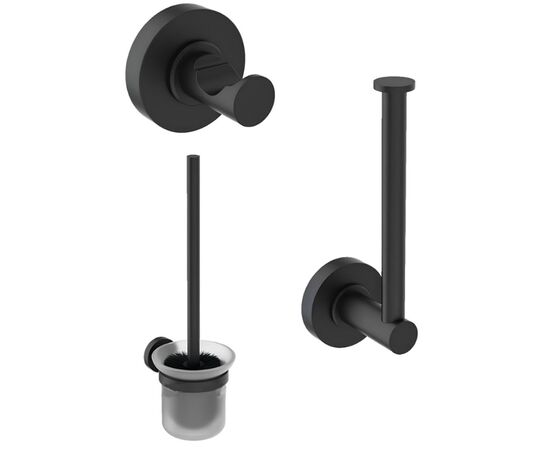 Набор аксессуаров для ванной ideal standard iom a9246xg черный матовый в Астане фото № 1