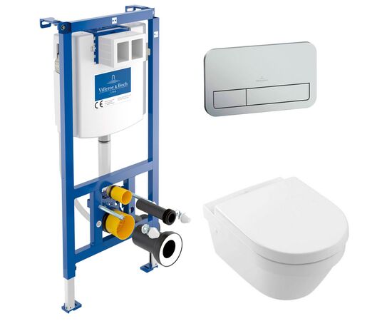 унитаз с инсталляцией 5в1 villeroy&boch architectura 4694hr01 viconnect 92242700 92249069, хром в Астане фото № 1