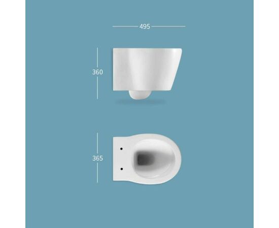 унитаз с инсталляцией 5в1 hans m5510b h5108-0201, прямоугольная хром клавиша в Астане фото № 2