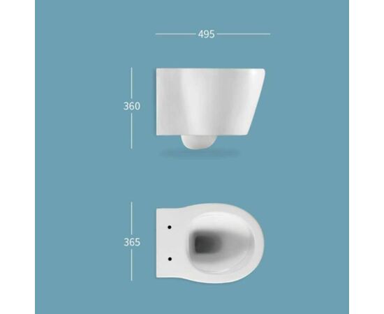 унитаз с инсталляцией 5в1 hans m5510b h5108-0207, прямоугольная белая клавиша в Астане фото № 2