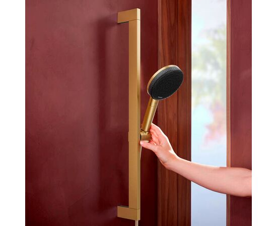 Душевой гарнитур hansgrohe raindance alive select 125, 3 струи, со штангой unica e puro 65 см, 24600140, шлифованная бронза в Астане фото № 2