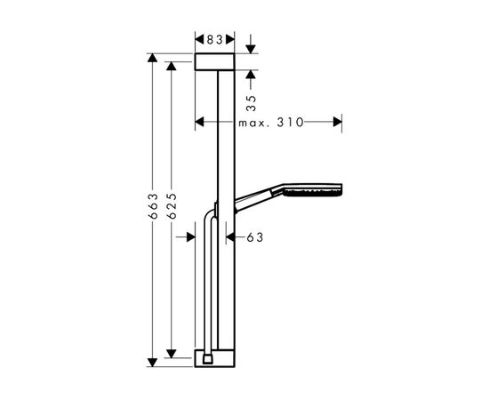Душевой гарнитур hansgrohe raindance alive select 125, 3 струи, со штангой unica e puro 65 см, 24600140, шлифованная бронза в Астане фото № 4