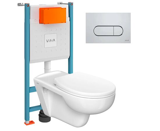 унитаз с инсталляцией 5в1 vitra conforma 5810b003-6234 мгн, v-fix core 800-1873, root round 740-2280 в Астане фото № 1