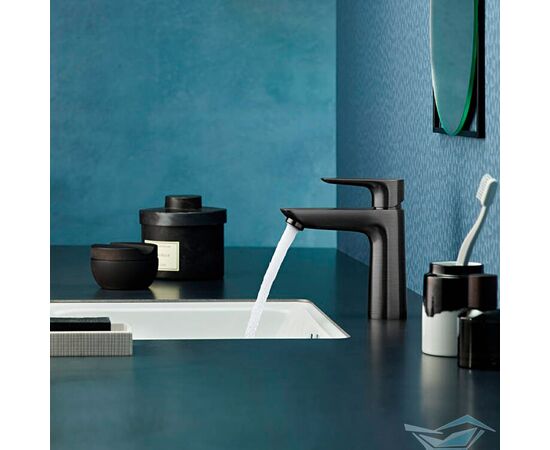 смеситель для раковины hansgrohe talis e 71714340 coolstart, шлифованный черный матовый хром в Астане фото № 2