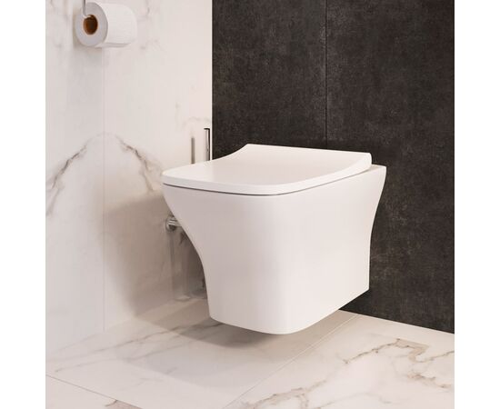 унитаз с инсталляцией 5в1 vitra zentrum s 7484b003-0075 безободковый, клавиша root s 740-2380 хром в Астане фото № 7