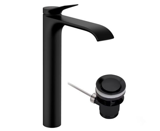 смеситель для раковины hansgrohe vivenis 75040670 черный матовый в Астане фото № 1