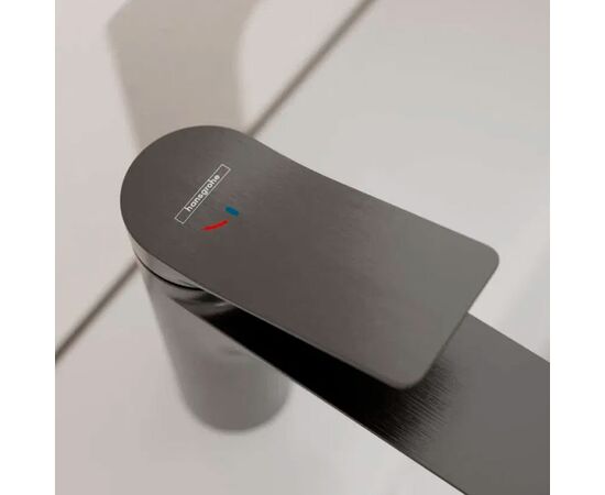 смеситель для раковины hansgrohe vivenis 75044340 coolstart с донным клапаном, черный матовый хром в Астане фото № 2