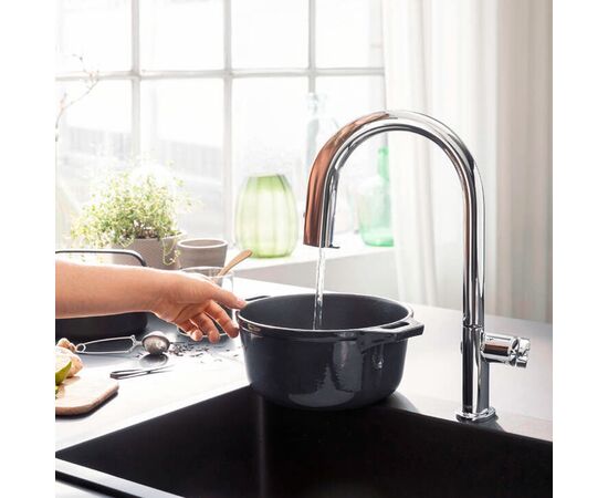 смеситель для кухни hansgrohe aquiturra m91 76803000 хром в Астане фото № 5