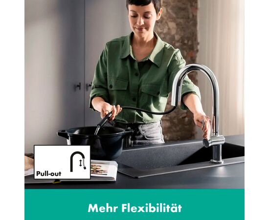 смеситель для кухни hansgrohe aquiturra m91 76803000 хром в Астане фото № 3