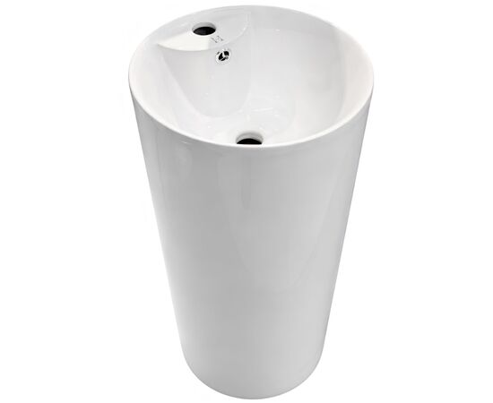 раковина отдельностоящая hans, 860hs 35x35x85, напольная, круглая, белая в Астане фото № 2