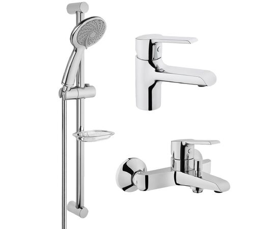 Набор смесителей для ванны 3в1 vitra axe s a49152exp,  латунь, хром в Астане фото № 1