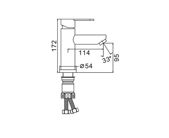 смеситель для раковины frap f10801, однорычажный, сатин в Астане фото № 4
