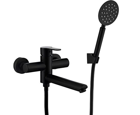 смеситель для ванны frap f32801-6, однорычажный, черный в Астане фото № 1