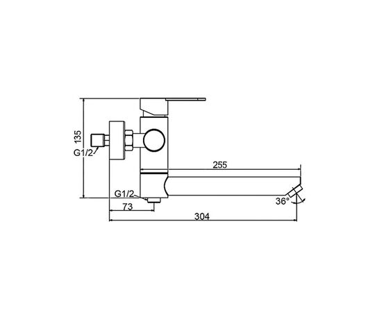 смеситель для ванны frap f32801-6, однорычажный, черный в Астане фото № 3