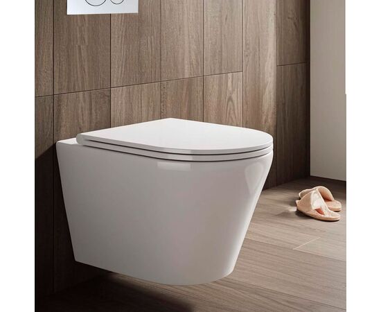 унитаз подвесной hans hs-053tq tornado quiet, белый​ в Астане фото № 1