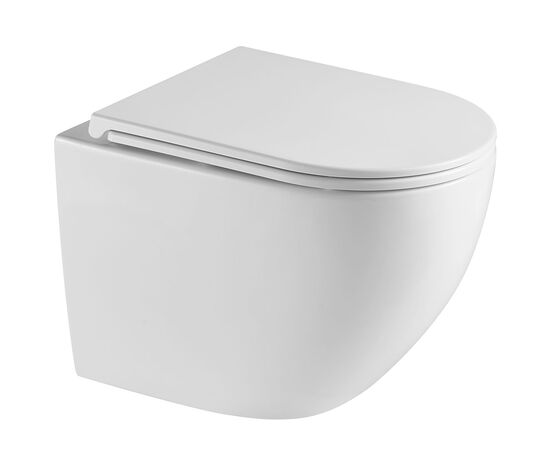 унитаз подвесной hans hs-067tq tornado 3.0, смыв торнадо, 52x36,5, белый в Астане фото № 1