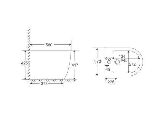 Биде напольное hans hs-2141bid, белое в Астане фото № 2