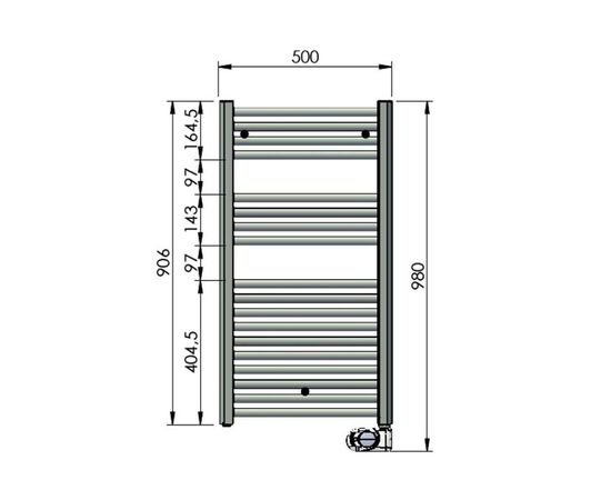 Полотенцесушитель zehnder aura 90x50 pbebz-090-50/mq черный в Астане фото № 2