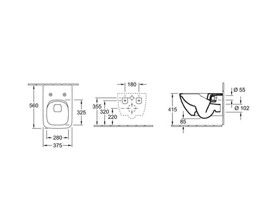 унитаз подвесной villeroy&boch venticello 4611rlr1 с микролифтом в Астане фото № 3