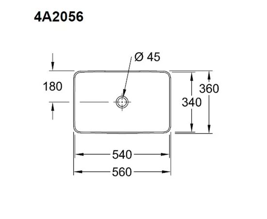 раковина накладная villeroy boch collaro 4a205601 56x36 в Астане фото № 4