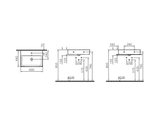 раковина vitra nuo 7432b003-0631 60x44 в Астане фото № 2