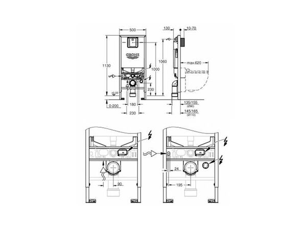 Инсталляция для унитаза grohe rapid slx 39596000 в Астане фото № 3